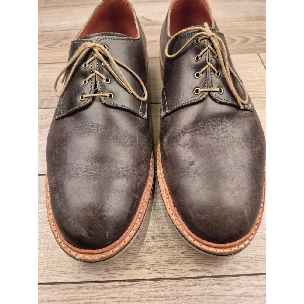 Allen Edmonds Nomad Dark Brown Leather Shoes Mens Blucher Extralight Sole 14 EEE